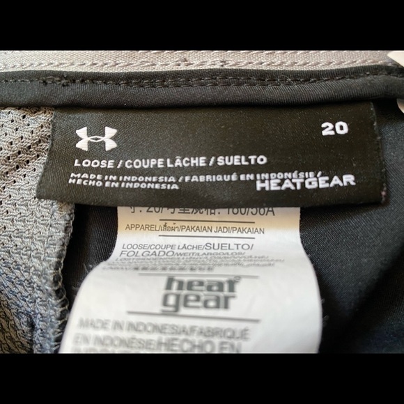 UNDER Armour Teen/Young Man Golf Shorts, Black in Colour, EUC, Size 20 - Picture 3 of 3